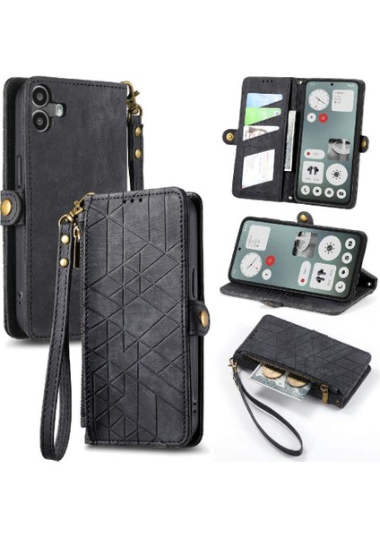 Nothing Flip Case Cmf Telefon 1 Deri Kılıf Kapak Kapak Cüzdan Basit (Yurt Dışından)