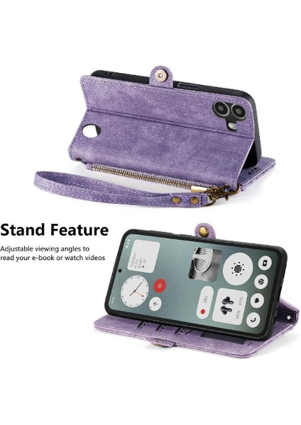 Nothing Flip Case Cmf Telefon 1 Deri Kılıf Kapak Kapak Cüzdan Basit (Yurt Dışından)