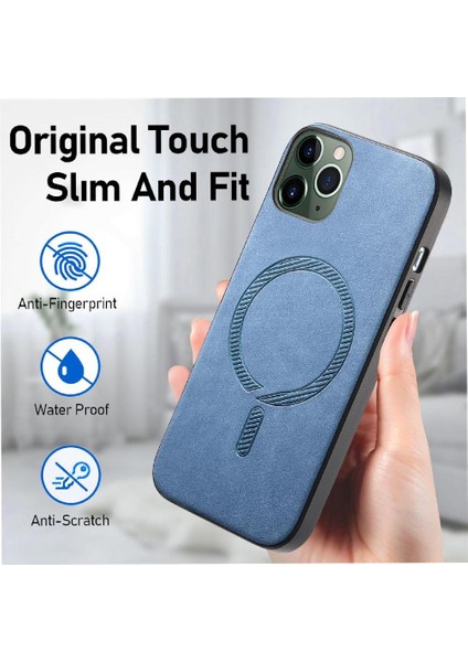 IPhone 11 Için Kılıf Pro Max Kablosuz Şarj Ince Magsafe Araba Bağlar (Yurt Dışından)