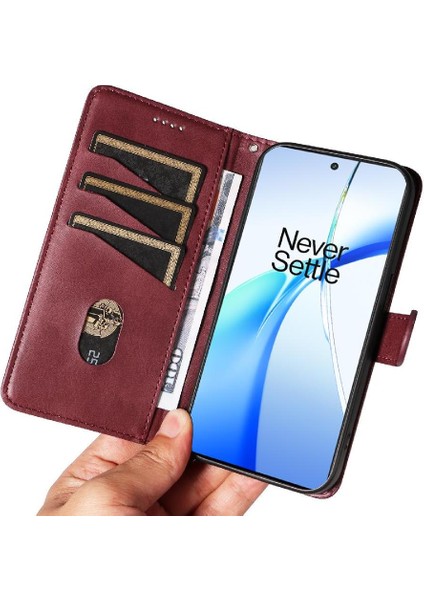 Oneplus Ace 3V 5g Için Kredi Kartı Yuvası ile Ayrılabilir Siyah Pu (Yurt Dışından)