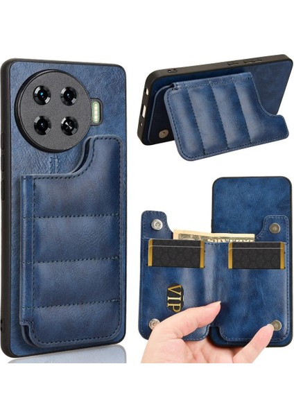 Tecno Spark Için Cüzdan Durumda 20 Pro Artı Kart Çanta Kart Yuvası Vegan Pu Cüzdan (Yurt Dışından)