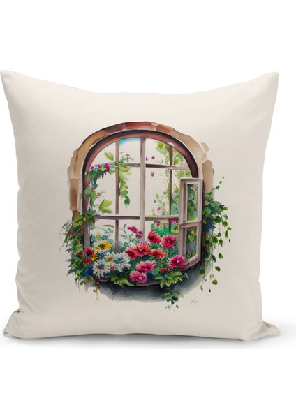 Vintage Serisi Çift Tarafı Dijital Baskılı Kırlent Kılıfı (Vintage Cushion Cover)