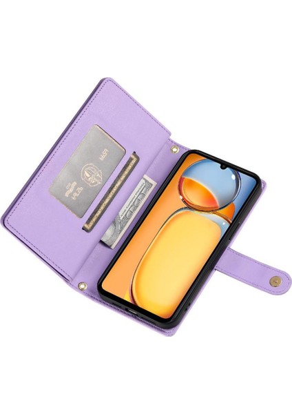 Xiaomi Redmi Için Flip Case 13C Çok Fonksiyonlu Standı Cüzdan Crossbody (Yurt Dışından)