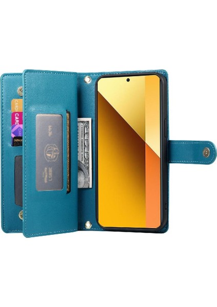 Xiaomi Redmi Not 13 Için Flip Case 5g Standı Cüzdan Crossbody Kayış (Yurt Dışından)