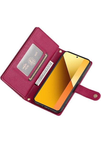 Xiaomi Redmi Not 13 Için Flip Case 5g Standı Cüzdan Crossbody Kayış (Yurt Dışından)