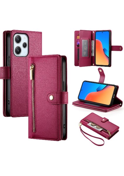 Xiaomi Redmi Için Flip Case 12 4g/5g Iş Cüzdan Çok Fonksiyonlu Standı (Yurt Dışından)