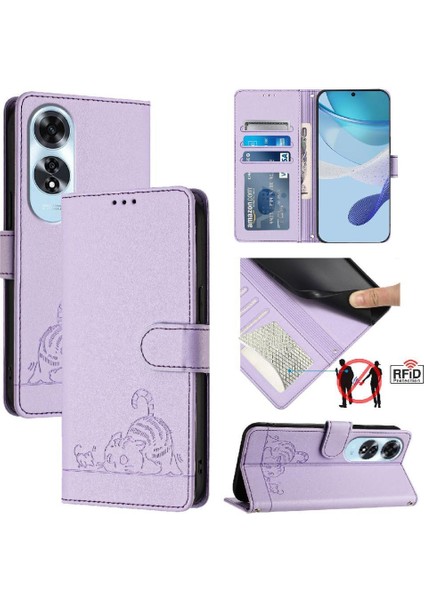Oppo A60 4g Kedi Rfıd Cüzdan Kapak Çevirin Kart Yuvası Tutucu Kickstand (Yurt Dışından) indirimleri