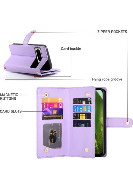 Google Piksel 8A Için Flip Case Crossbody Kayış Cüzdan Çok Fonksiyonlu (Yurt Dışından) fiyatları