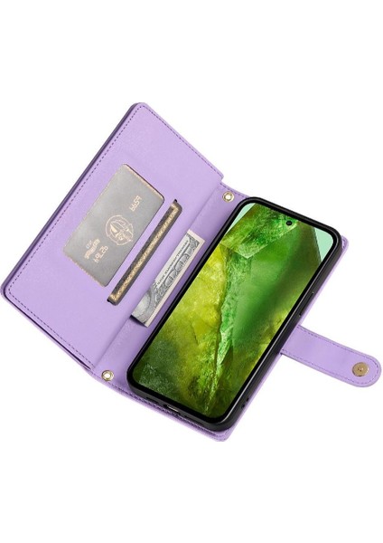 Google Piksel 8A Için Flip Case Crossbody Kayış Cüzdan Çok Fonksiyonlu (Yurt Dışından) modelleri