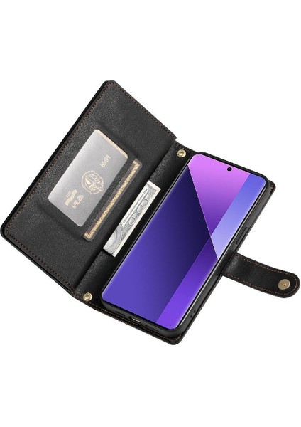 Xiaomi Redmi Not Için Flip Case 13 Pro Artı Standı Cüzdan Çok Fonksiyonlu (Yurt Dışından)