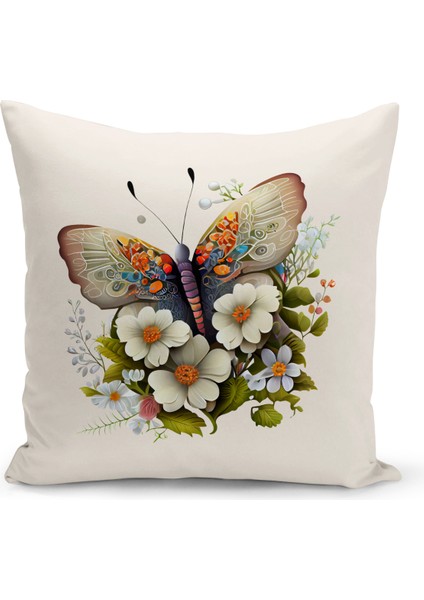 Vintage Serisi Çift Tarafı Dijital Baskılı Kırlent Kılıfı (Vintage Cushion Cover)