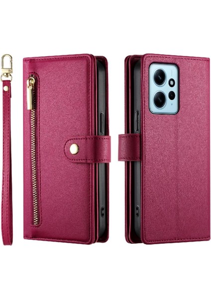 Xiaomi Redmi Not 12 Için Flip Case 4g Iş Crossbody Kayış Cüzdan (Yurt Dışından)