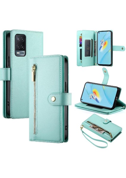 Oppo A54 4g Için Flip CASE/A54S Crossbody Kayış Iş Çok Fonksiyonlu (Yurt Dışından) modelleri