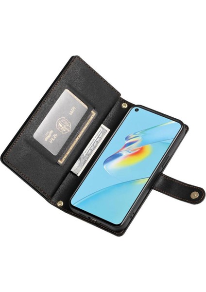 Oppo A54 4g Için Flip CASE/A54S Crossbody Kayış Iş Çok Fonksiyonlu (Yurt Dışından) modelleri