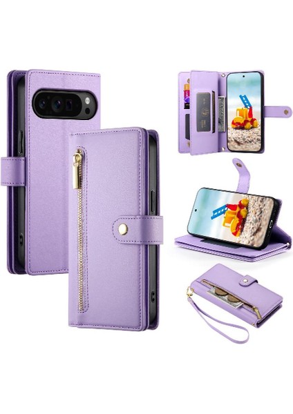 Google Piksel 9 Pro Xl Cüzdan Iş Standı Için Flip Case Crossbody Kayış (Yurt Dışından)