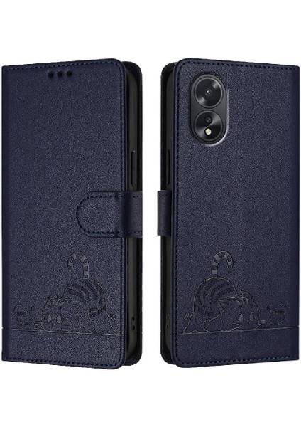 Oppo Için Kılıf A38 4G/A18 4g Kart Yuvası Tutucu Kickstand Cüzdan Kapak Çevirin (Yurt Dışından)