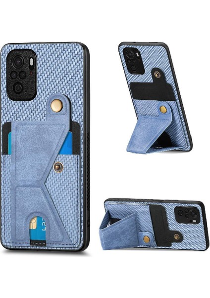 Xiaomi Redmi Not 10 Için Kılıf 4g Standı Fonksiyonu Cardholder Manyetik Tasarım (Yurt Dışından)