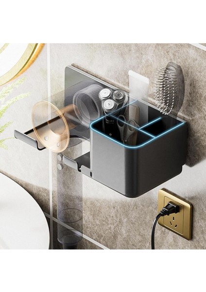 Saç Kurutma Makinesi Düzleştirici Tarak Tutucu Pratik Banyo Düzenleyici Organizeri fırsatları