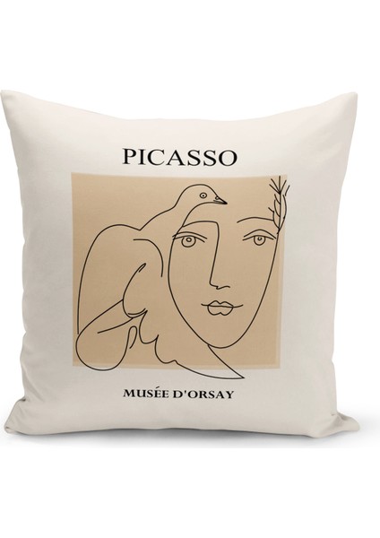 Sanat Serisi Çift Tarafı Dijital Baskılı Kırlent Kılıfı (Art Cushion Cover)
