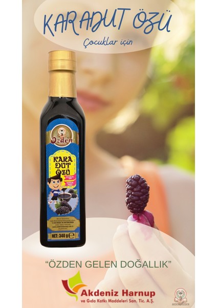 Akdeniz Harnup - Karadut Özü 340G Erkek Çocuk Için Mavi - Black Mulberry Extract For Boys
