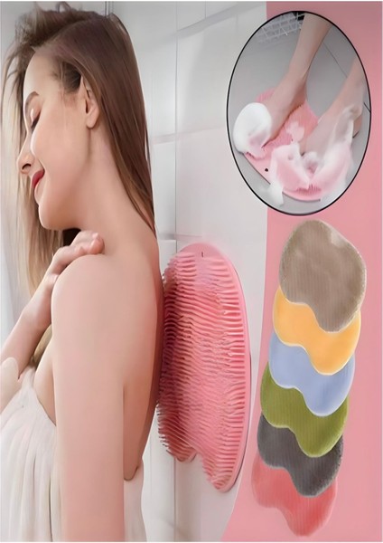 Vantuzlu Banyo Sırt Fırçası ,masaj Matı, Ayak Masajı Pedi, Sırt Kesesi, Banyo Lifi 1 Adet modelleri
