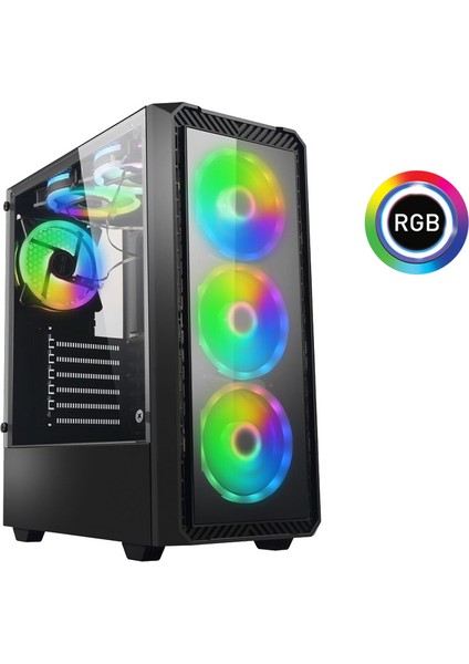 XSR788 I7 4770 16GB Ram 256GB SSD 4gb RX550 Ekran Kartı 24" Dual Curved Oyun Bilgisayarı