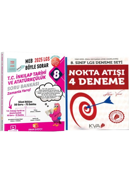 2025 LGS T.C. Inkılap Tarihi Ve Atatürkçülük Soru Bankası Ve LGS Nokta Atışı 4 Deneme