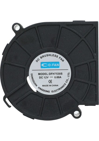 7530 12V Dc Salyangoz Fan DFH7530 3D Yazıcı Soğutma Fanı Santirfüj Havalandırma Klima Türbin Kuluçka