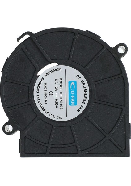 7530 12V Dc Salyangoz Fan DFH7530 3D Yazıcı Soğutma Fanı Santirfüj Havalandırma Klima Türbin Kuluçka indirimleri