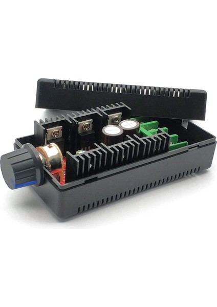 40A 50V Dc Motor Sürücü Kutulu Hız Kontrol Devresi 0/100% Pot Kontrollü Pwm Ayarlanabilir Voltaj