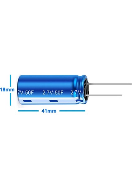 50F 2.7V Süpercap 10X25MM Dıp Süper Kapasitör Enerji Depolama Güneş Rüzgar Akü Batarya Güç