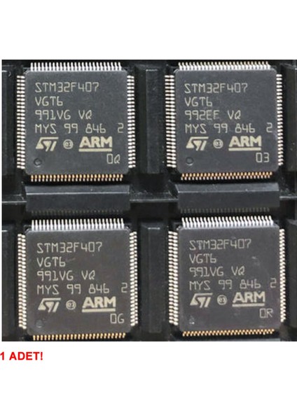 STM32F407VGT6 Microcontroller LQFP100 Dsp Fpu Arm Cortex-M4 32 Bit Mcu 1 Mbyte Flash 168MHZ Cpu