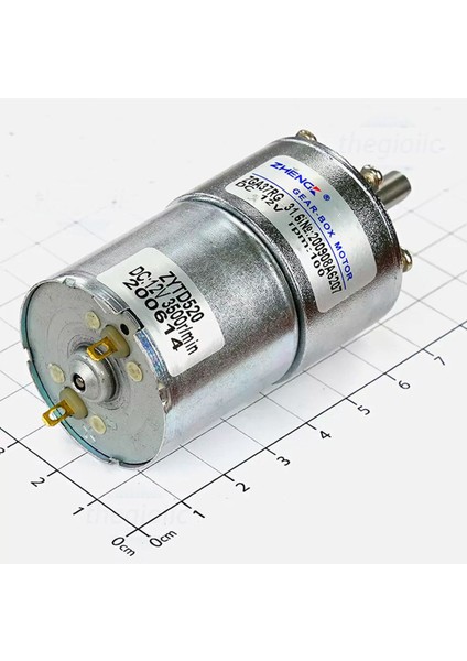 ZGA37RG 12V 37MM 100RPM Redüktörlü Dc Motor Metal Dişli Yüksek Tork Kuvvet Robot Oyuncak Rc Araba
