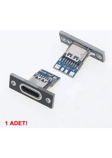 USB 3.1 Type C Panel Montaj Dişi Soket 4 Pin Smd Lehimlenebilir Padler Konnektör Telefon Şarj Board