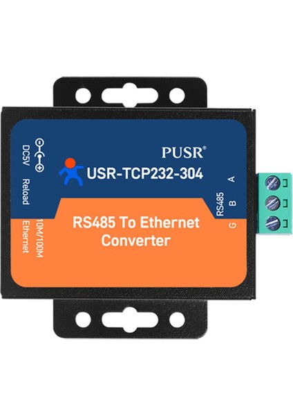 USR-TCP232-304 RS485 To Ethernet Çevirici Modül Metal Kutu Endüstriyel Tip Seri Port Sinyal Çevirici