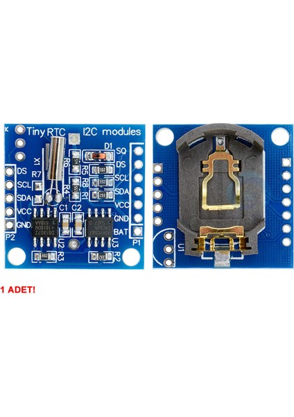 DS1307 Rtc Iıc Zaman Modül Gerçek Zaman Saat I2C 24C32 Eeprom Saniye Dakika Saat Gün Ay Yıl Tarih