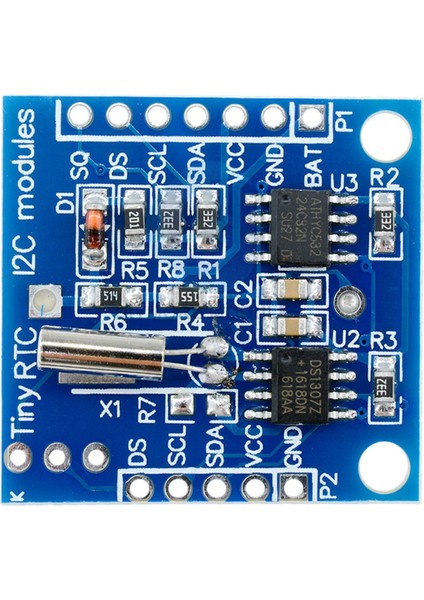 DS1307 Rtc Iıc Zaman Modül Gerçek Zaman Saat I2C 24C32 Eeprom Saniye Dakika Saat Gün Ay Yıl Tarih