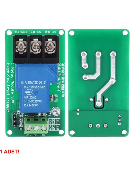 5V 1 Kanal 220V 30A Röle Modül Yüksek Akım Güç Kontrol Anahtarı Opto Izolasyon Düşük/yüksek Tetik