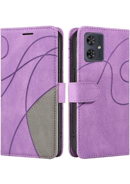 Motorola G54 5g Için Kart Yuvası Standı Iki Renkli Dikiş Pu Flip (Yurt Dışından) fiyatları