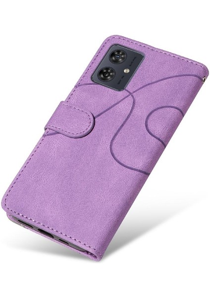 Motorola G54 5g Için Kart Yuvası Standı Iki Renkli Dikiş Pu Flip (Yurt Dışından) fırsatları
