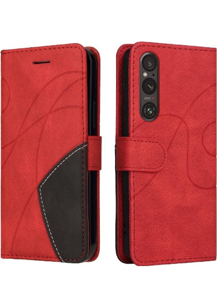 Sony Xperia 1V Pu Deri Flip Folio Kılıf Kickstand Koruyucu (Yurt Dışından)