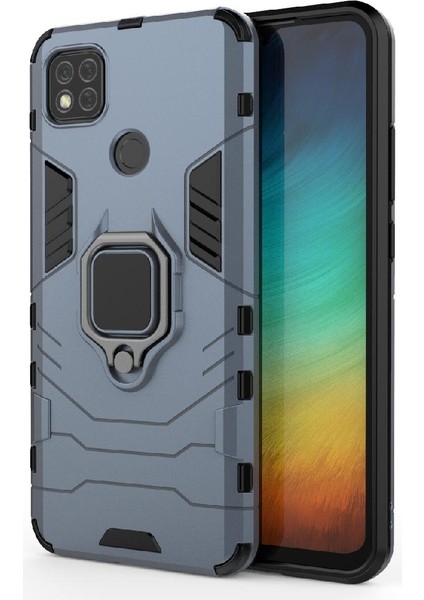 Xiaomi Redmi 9c Için Kılıf 360 &deg; Dönen Halka Darbeye Kapak Kickstand Damla (Yurt Dışından)