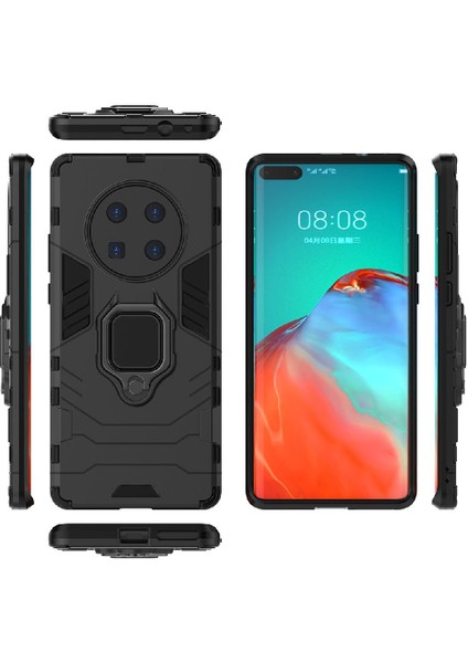 Huawei Mate 40 Pro Için Kickstand Askeri Damla Koruma Halkası Kapak (Yurt Dışından)