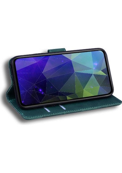 Realme C61 Kickstand Koruyucu Kabartmalı Sevimli Kaplan Deri Için Flip Case (Yurt Dışından)