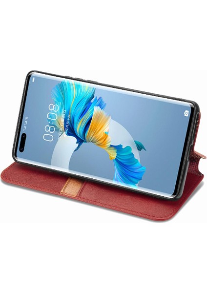 Huawei Mate 40 Pro Için Kılıf Moda Tasarım Cüzdan Fonksiyonu Kapak Çevirin (Yurt Dışından)