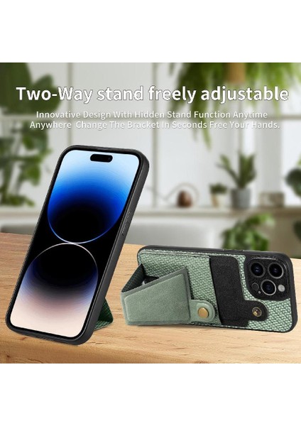 IPhone 14 Için Kılıf Pro Max Cardholder Standı Fonksiyonu Braketi Manyetik (Yurt Dışından)