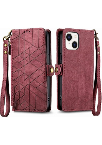 IPhone 15 Için Flip Case Artı Basit Iş Cüzdan Darbeye Kapak Çevirin (Yurt Dışından)