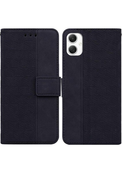 Samsung Galaxy A06 Cüzdan Kapak Premium Pu Deri Geometrik Için Flip Case (Yurt Dışından)
