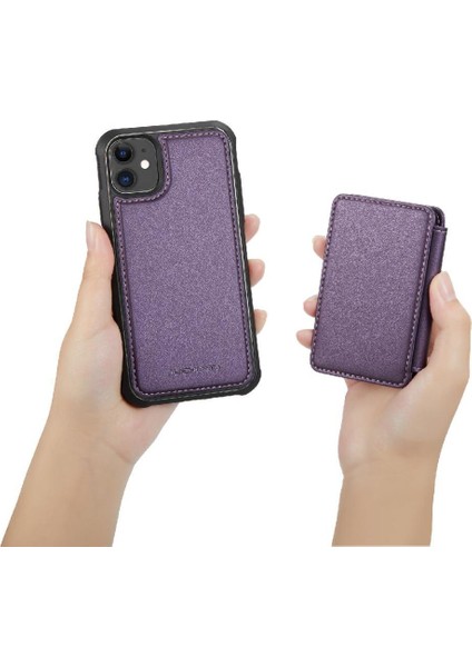 IPhone 11 Için Kılıf Manyetik Rfıd Engelleme Standı Fonksiyonu Ayrılabilir 2 (Yurt Dışından) indirimleri