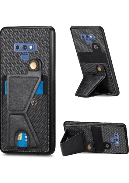 Samsung Galaxy Not 9 Için Kılıf Manyetik Tasarım Cardholder Standı Fonksiyonu (Yurt Dışından)